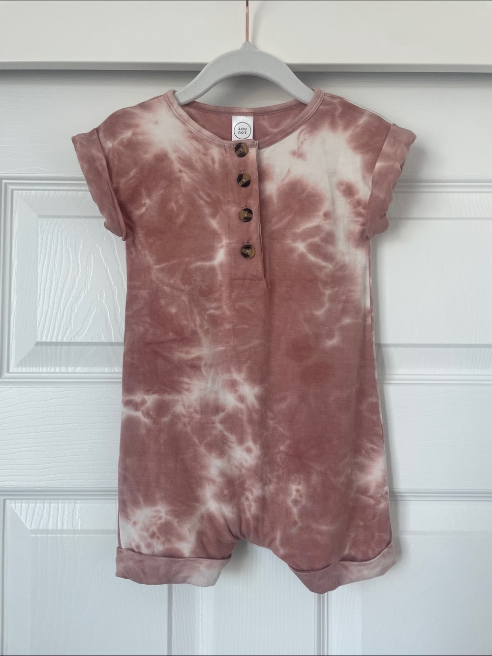 Lou Lou & Company Mauve Pink Tie-Dye Romper